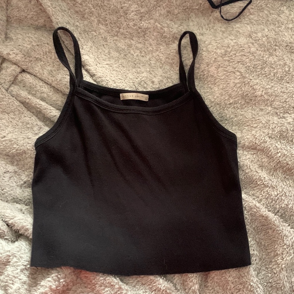 active usa black tank top